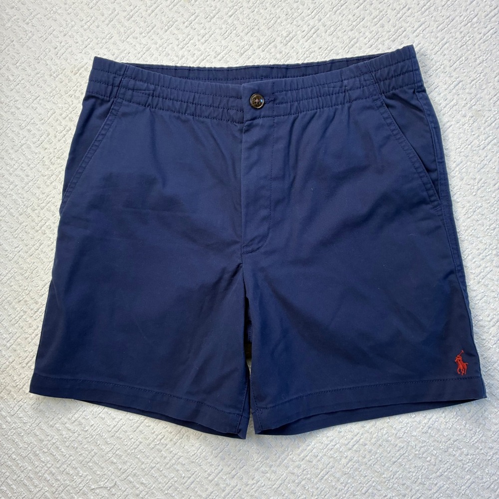 Polo Ralph Lauren Kids Navy Blue Flex Abrasion Stretch Chino Shorts Size 16 NWT